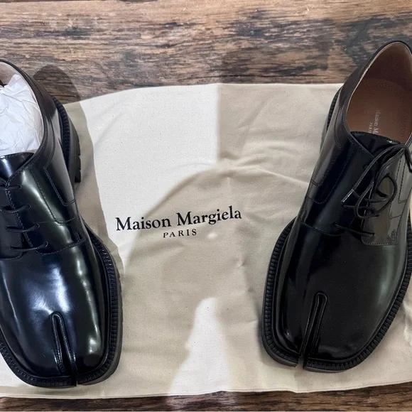 Maison Martin Margiela Black Tabi Derby Shoes